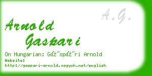 arnold gaspari business card